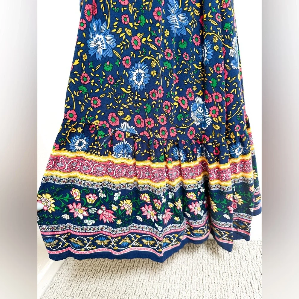 Zesica Bohemian Floral Maxi Wrap Dress Size Small - Picture 8 of 12